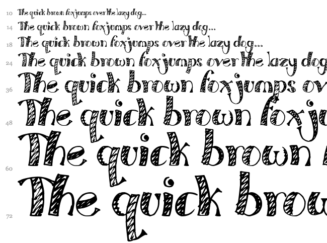 Every Freakin Night font waterfall